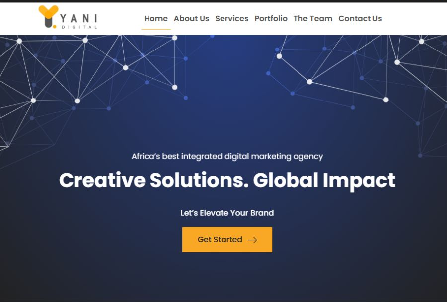 Yani Digital website screenshot